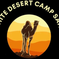 white desert camp safari