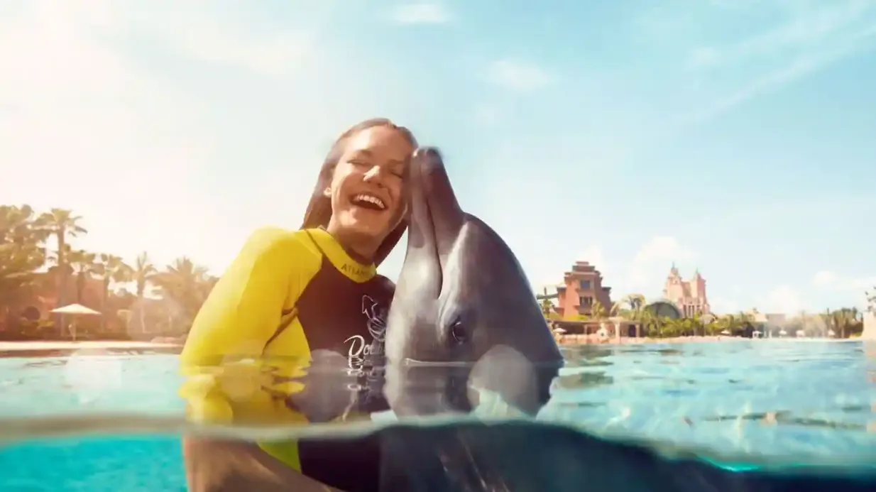 Aquaventure World : Forfait journalier + Rencontre avec les dauphins