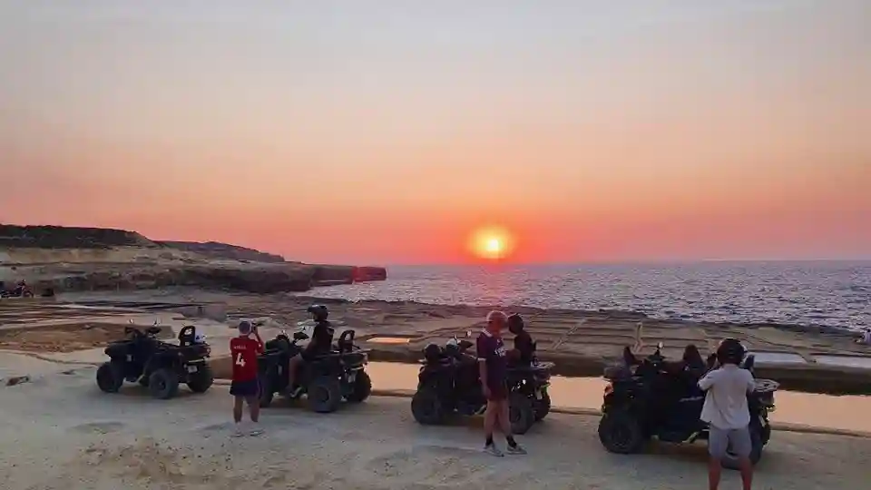 Gozo & Comino: Guided Sunset Quad Bike Tour with Transfers + Boat Ride Provided by Cominology Ltd