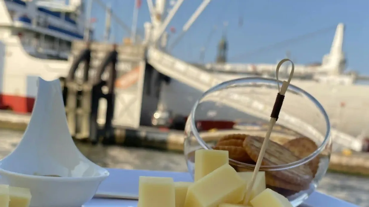 Amburgo: Tour in barca + formaggio e vino Fornito da Gregors GmbH