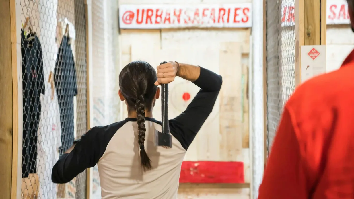 Tiro con l'ascia a Madrid: sessione di un'ora Fornito da Urban Safari SL