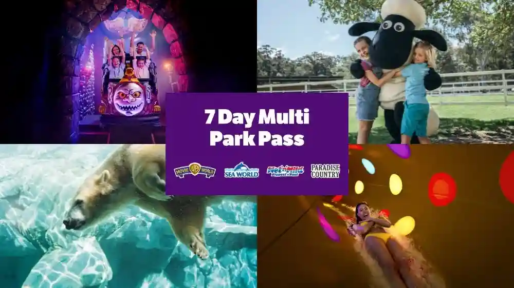 Warner Bros. Movie World, Sea World et Wet'n'Wild Gold Coast : Pass de 7 jours Fournie par Tiqets International B.V.