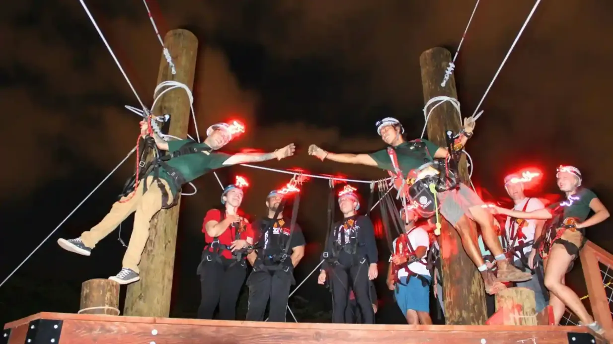 Coral Crater Adventure Park: Night Zipline Experience Provided by Coral Crater Adventure Park
