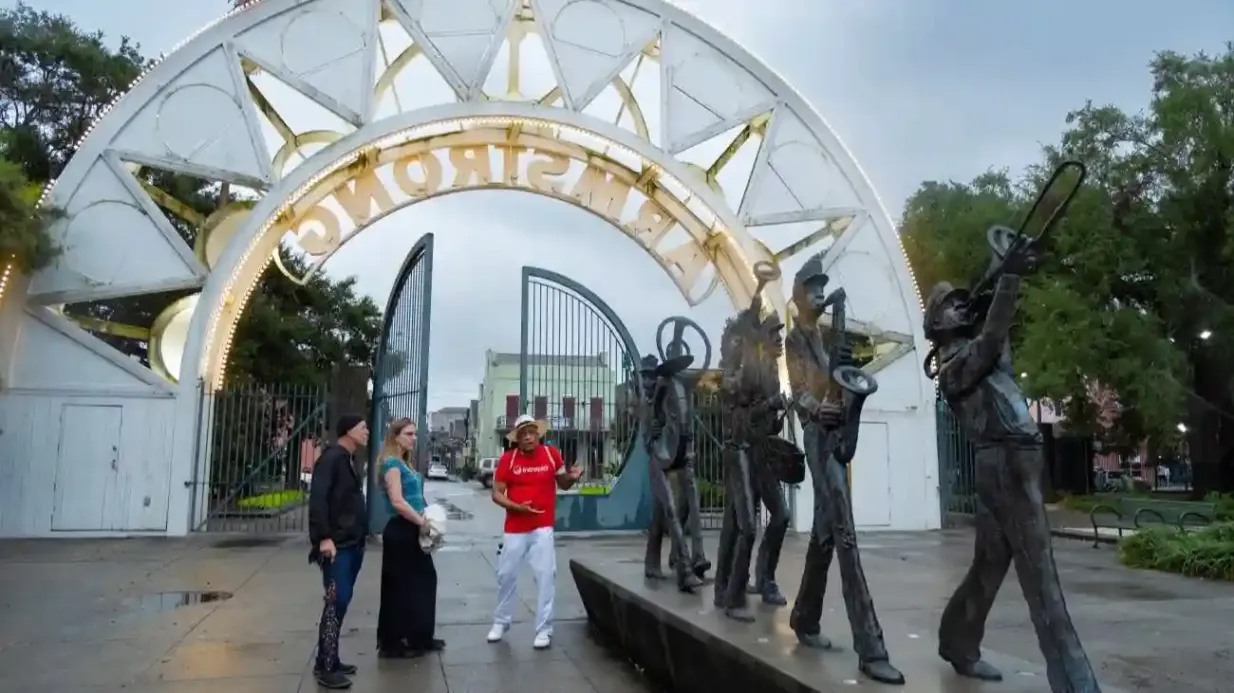 New Orleans: Tour guidato del jazz + musica dal vivo + bevande