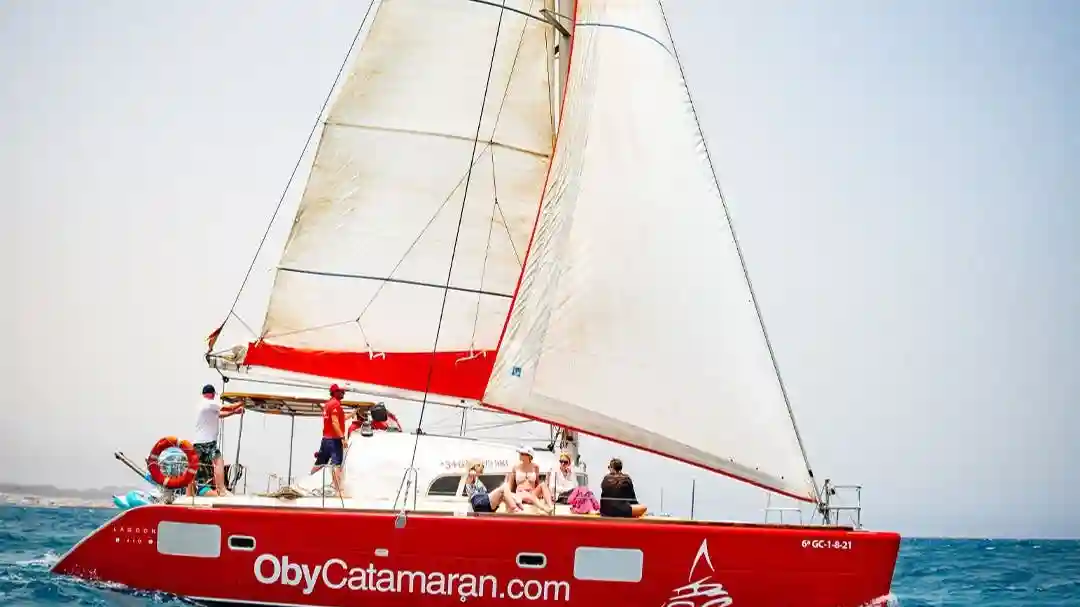 Île de Lobos : Croisière en catamaran + déjeuner et boissons Fournie par Fuerteventura Catamaran Excursions S.L