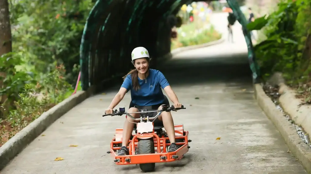 Skyline Dschungelrodel Chiang Mai: Zipline-Abenteuer + Mittagsbuffet + Transfer