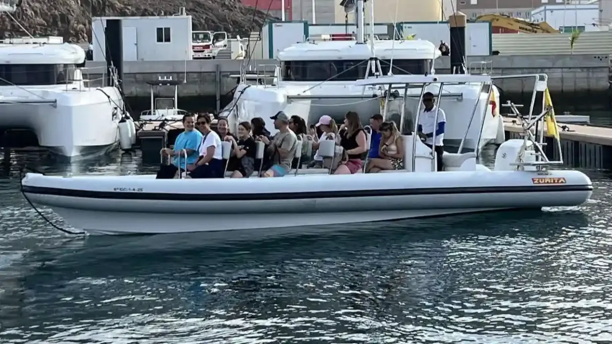 Fuerteventura: 1,5 horas de paseo en barco para avistar delfines + recogida en el hotel Operado por MOGAN SAILING TOURS SL