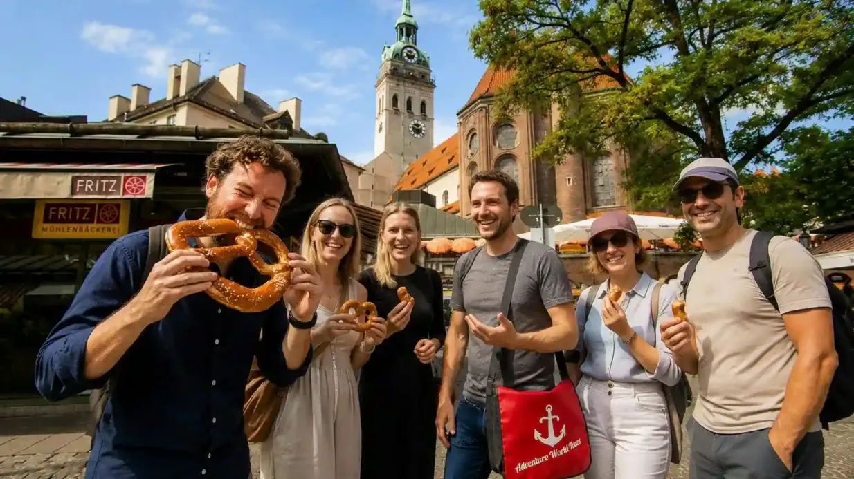 München: Viktualienmarkt Guided Food Tour Bereitgestellt von Adventure World Tours