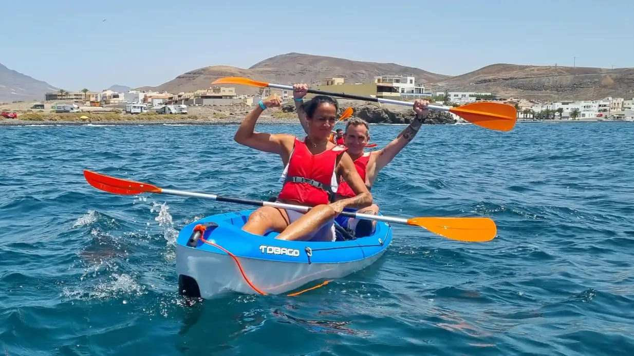 Fuerteventura : Excursion guidée en kayak et plongée en apnée + transfert aller-retour