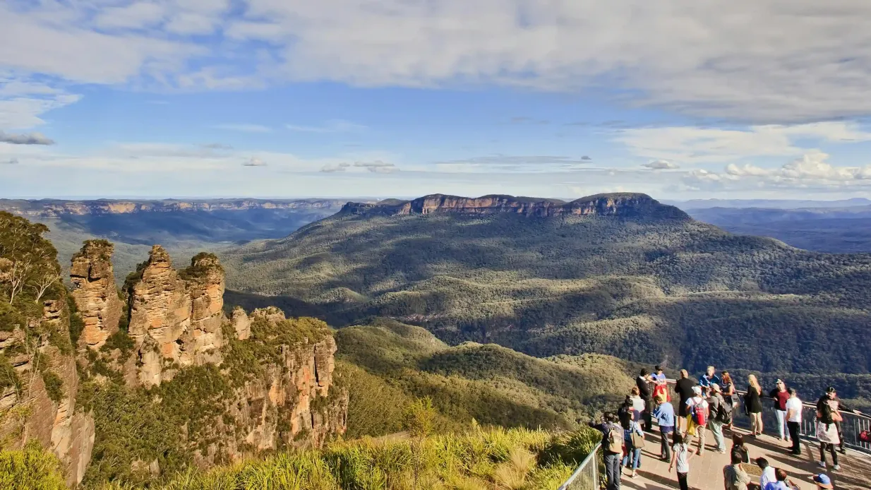 Montagnes bleues : Billet d'entrée au monde scénique + croisière dans le port depuis Sydney Fournie par Wine Hop And Coastal Tours