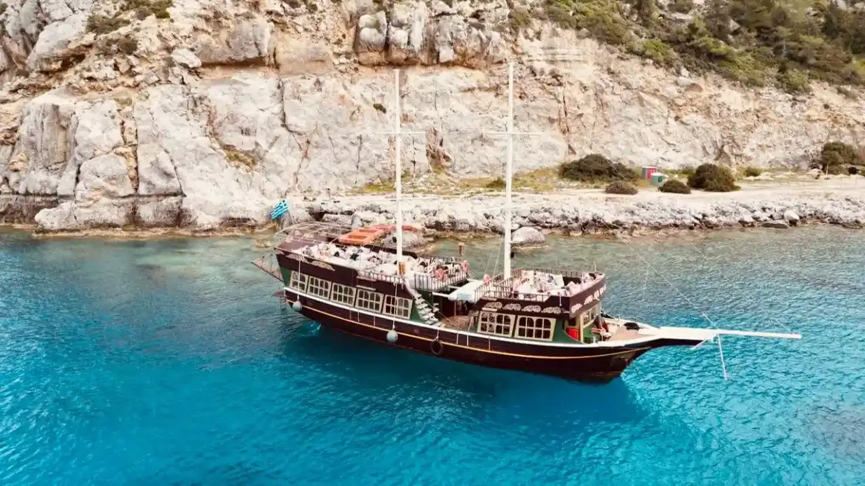 Rhodes: Sunset Cruise with Greek BBQ and Unlimited Drinks Provided by Rhodes Sea Lines