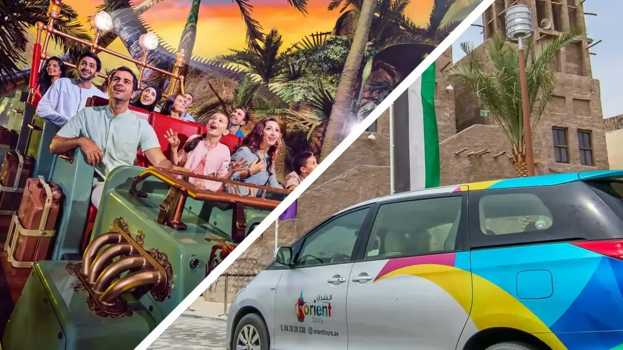 IMG Worlds of Adventure: Entry Ticket + Private Transfer Provided by ORIENT TOURS LLC