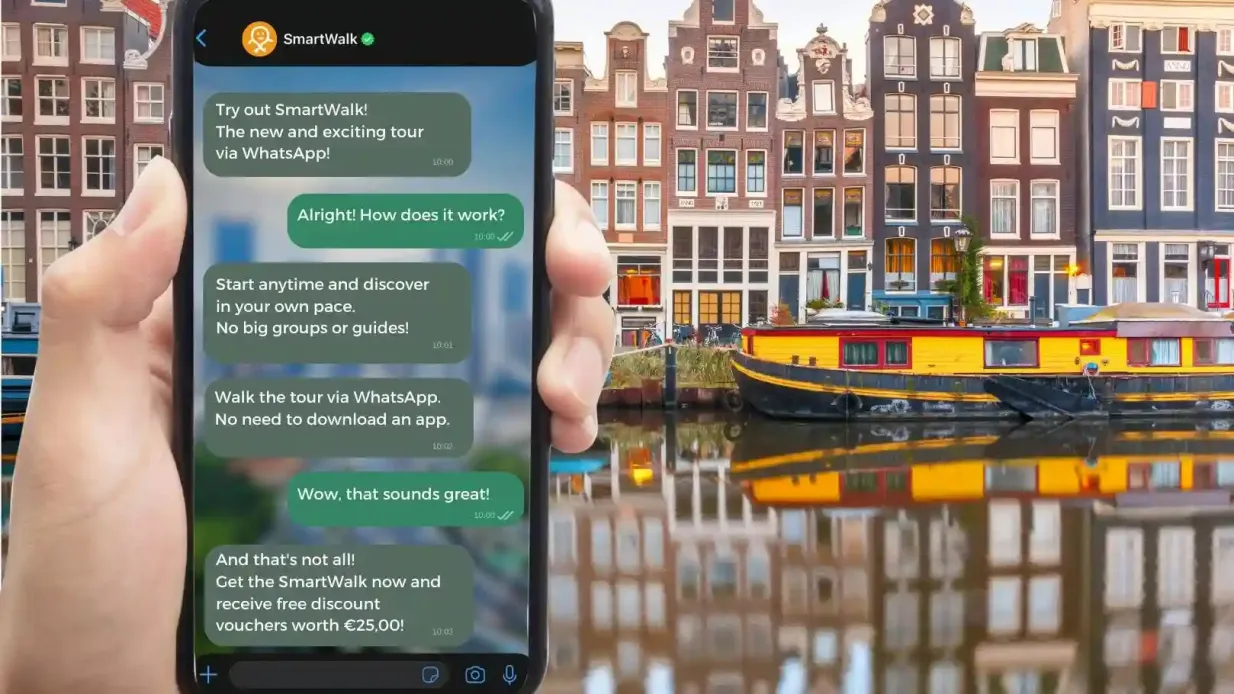 Amsterdam SmartWalk: Tour a piedi autogestito su WhatsApp