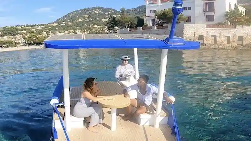 Nice: 2-Hr Romantic Cruise on a Solar Electric Boat Provided by SEAMAGINE ECO NAVIGATION