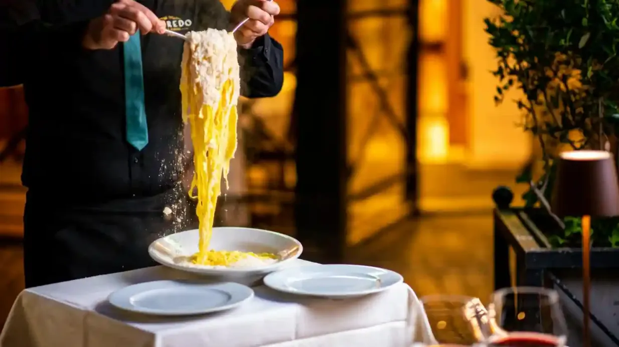 Alfredo alla Scrofa Restaurant: Menu with the Original Fettucine Alfredo Provided by Alfredo alla Scrofa srl