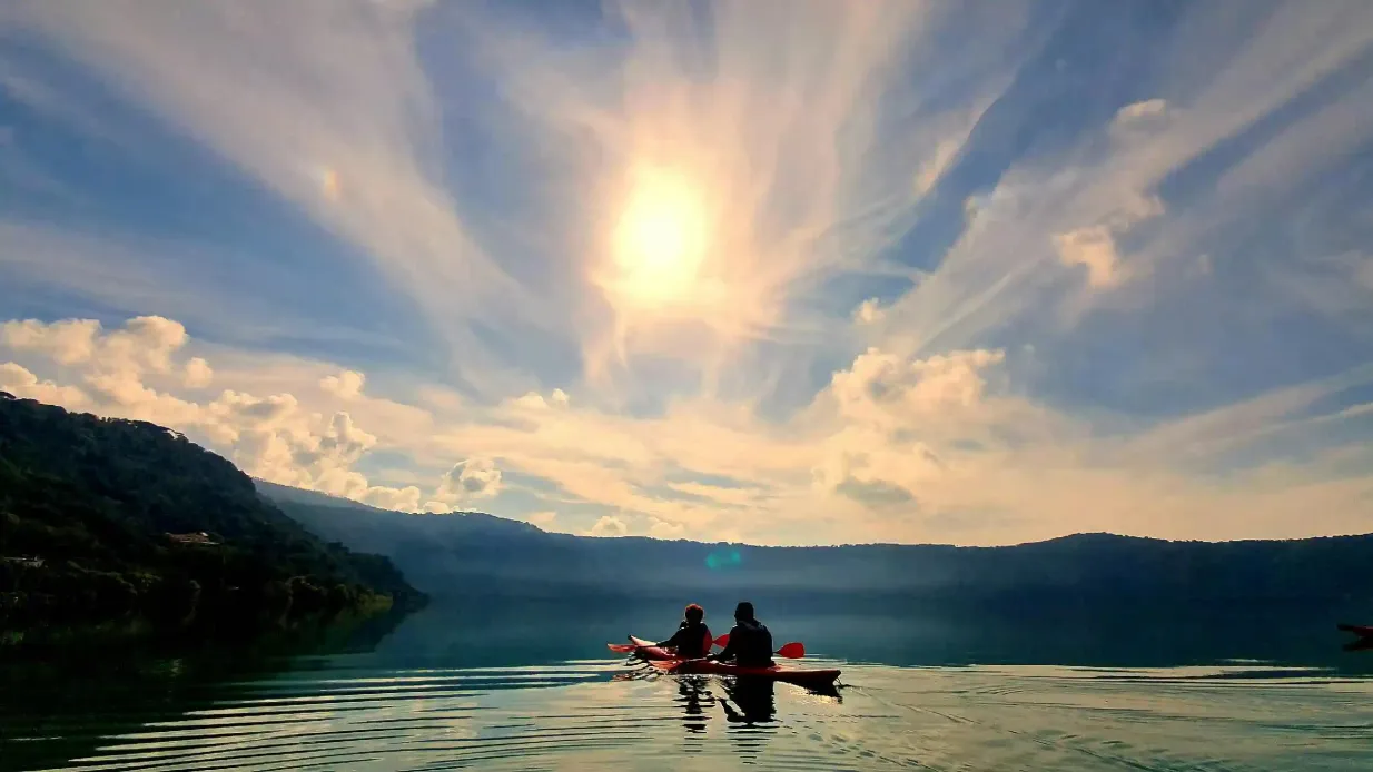 Lake Albano Kayak Tour Provided by Canoa Kayak Academy