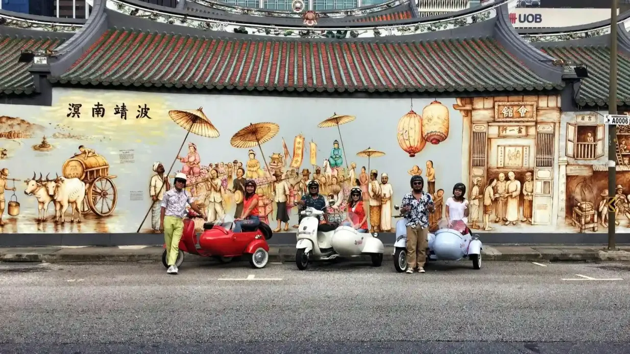 Visite en Vespa de Kampong Glam & du Civic District à Singapour