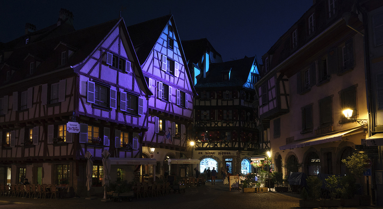 Colmar at Night: A City of Lights and Reflections France &mdash; #8