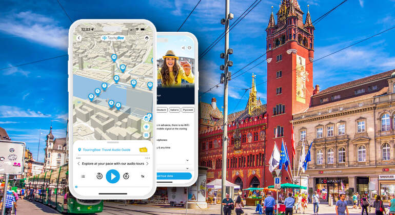 App audio autoguidata: Passeggiata per la città di Basilea Fornito da Audio Self Guided App: Basel City Walk