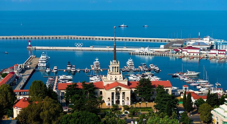 Tour Center and Olympic Port of Sochi in Spanish, Russia
