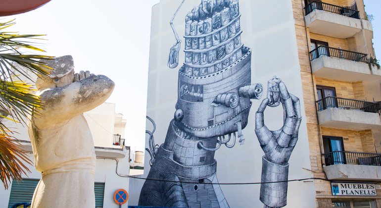 Tour gratuito do pôr-do-sol e da arte de rua em Sant Antoni