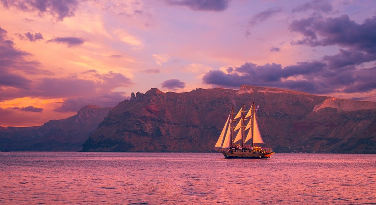 Santorini Volcano Sunset Cruise Including Dinner on Board Provided by LETS BOOK TRAVEL