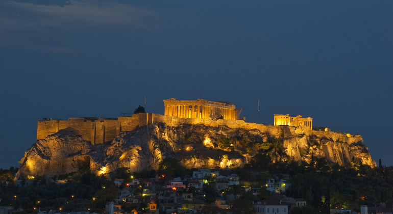 Athens By Night with Greek Dance Show Provided by LETS BOOK TRAVEL