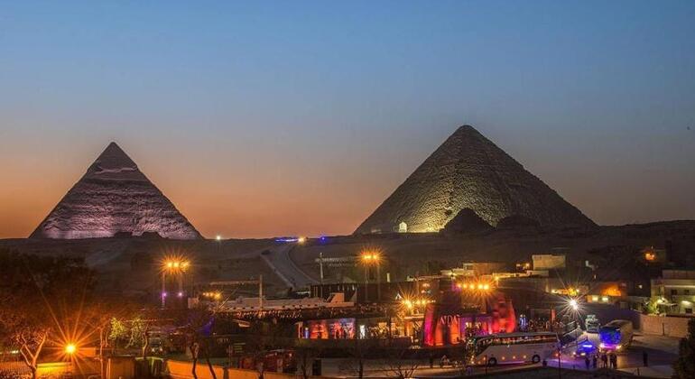 Pyramids of Giza Sound & Light Show from Cairo