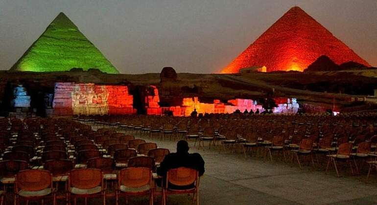 Pyramids of Giza Sound & Light Show from Cairo Egypt &mdash; #3