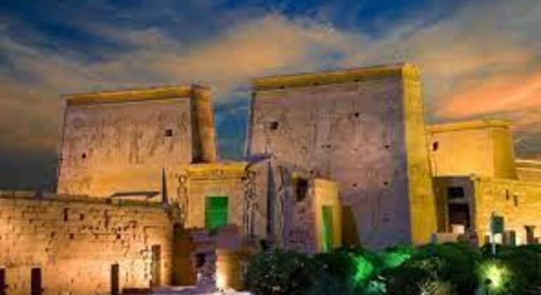 Ton- und Lichtshow im Philae-Tempel von Assuan aus, Egypt