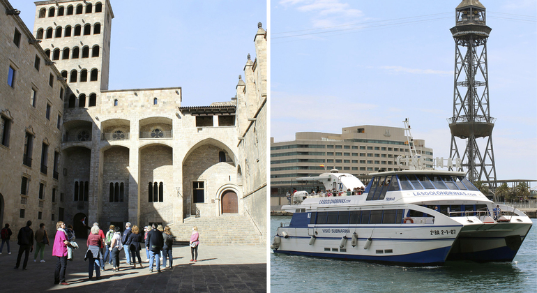 Barcellona: Tour a piedi del Quartiere Gotico e delle Ramblas + gita in barca
