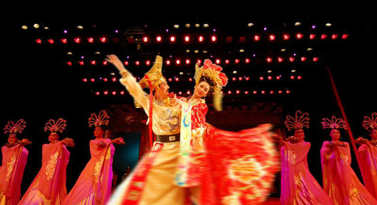 Spectacle de danse de la dynastie Tang de Xi'an et dîner de boulettes de viande