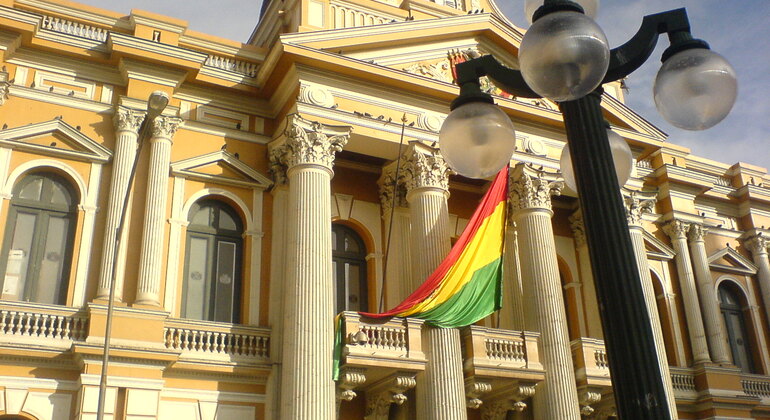 Sozialer und politischer Spaziergang in La Paz, Bolivia