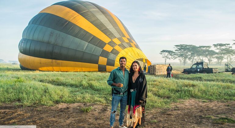 Safari de balão no Parque Nacional de Tarangire