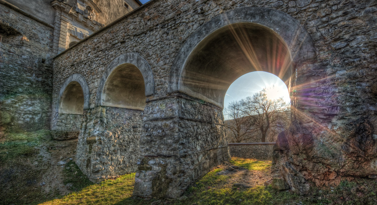 Castello, grotta e degustazione di vini al miele di classe