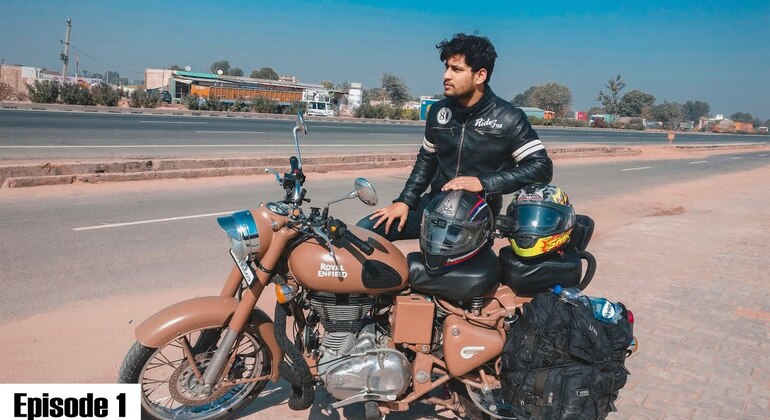 Jaipur on Backside of my Bike