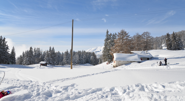 Venite a sciare per la prima volta e camminate sulla neve, Switzerland