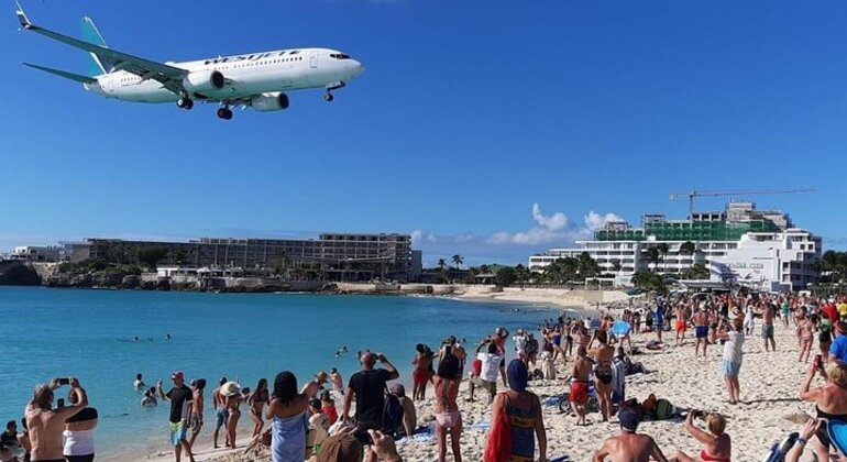 Journée de plage à Maho Beach Jet Blast, Netherlands Antilles