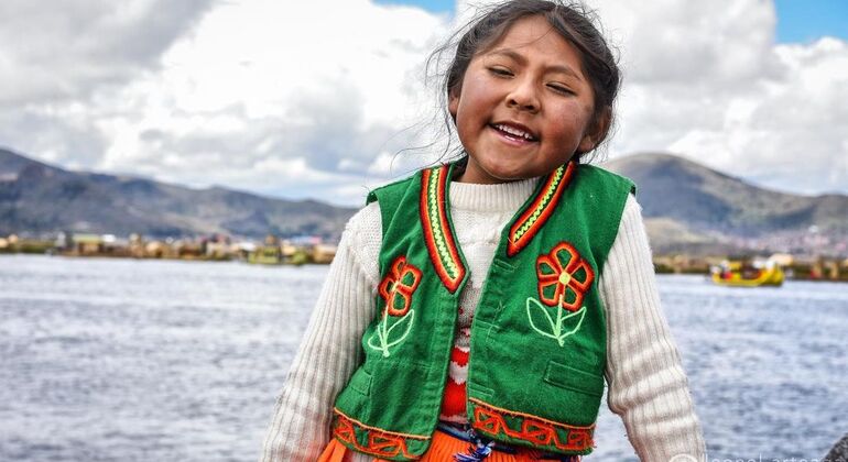 Dia inteiro em Puno Lago Titicaca, Peru
