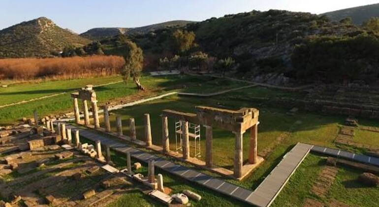Tägliche Zug- und Radtour zum Feuchtgebiet und zum antiken Tempel von Artemide Bereitgestellt von efi politis