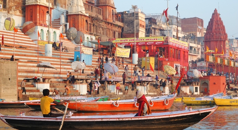 Sunset in Varanasi with Ganga Aarti & Boat Ride Provided by Yo Tours