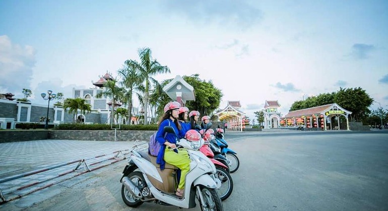 Da Nang By Night and Han River Cruise By Motorbike with Ao Dai Riders Provided by Hung Le Travel -The Local Signature