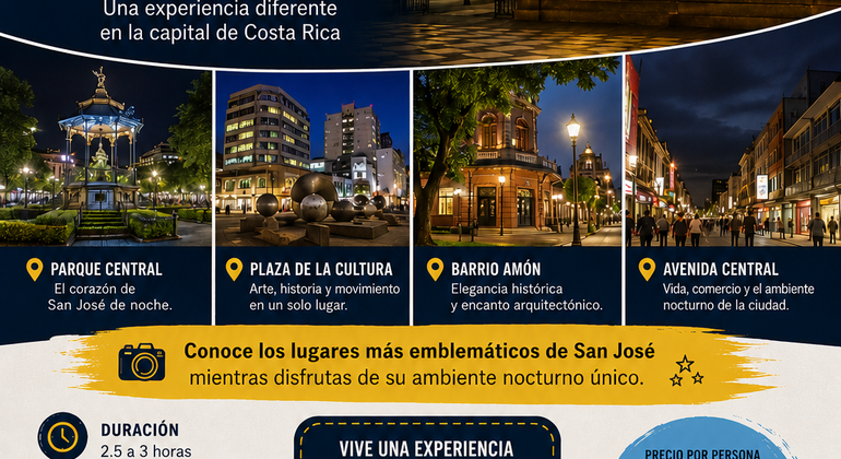 Visita guiada gratuita por la vida nocturna de San José Operado por Werner Araya