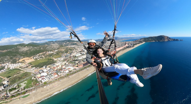 Tandem Paragliding Over Cleopatra Beach Turkey — #4