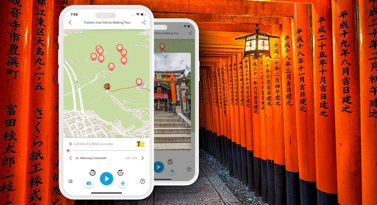 App de Audio Guía: Tour a Pie por Fushimi Inari Taisha, Kioto Operado por TouringBee