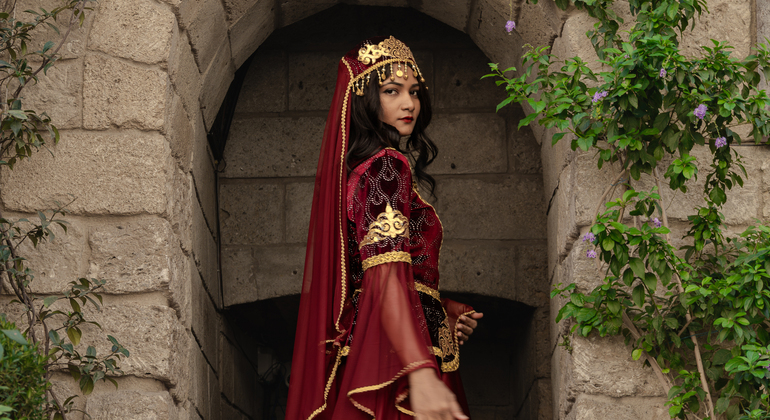 Baku: Old City Photoshoot With Traditional Colorful Costumes  Provided by Hussain Kerim