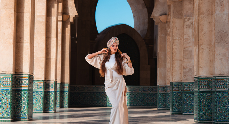 Sessão de fotos da Mesquita Hassan II