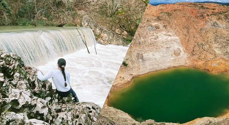 Kutaisi : Visite guidée des cascades, du lac et du palais de Geguti