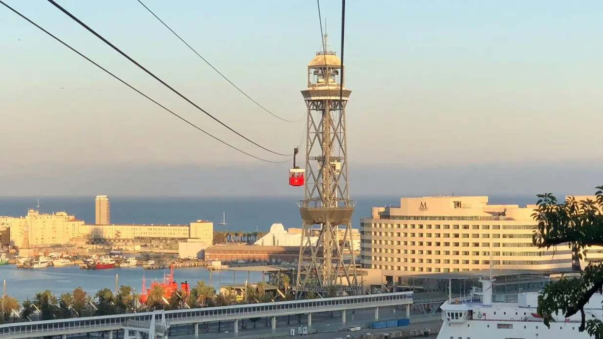 Barcelona Cable Car: One-Way from Montjuic Mountain