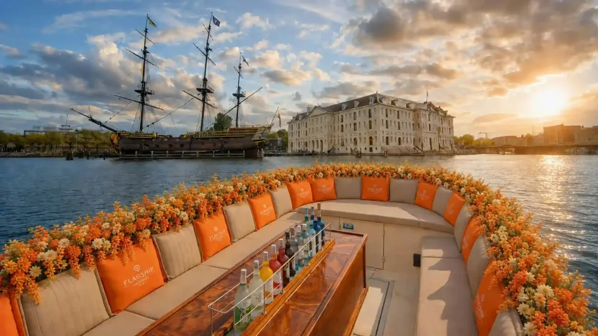 Amsterdam: Flagship Tour in barca aperta sui canali Fornito da Flagship Amsterdam